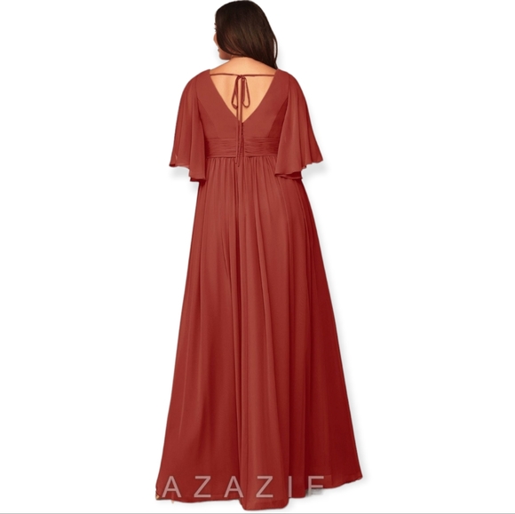 AZAZIE TEMEKA Dress Size 16 Terracotta - Picture 5 of 7